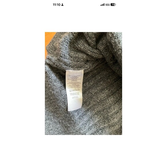 LOFT Outlet Dress M Ribbed Turtle Neck Midi Sweater Knit Gray Long Sleeve NEW - Picture 5 of 9